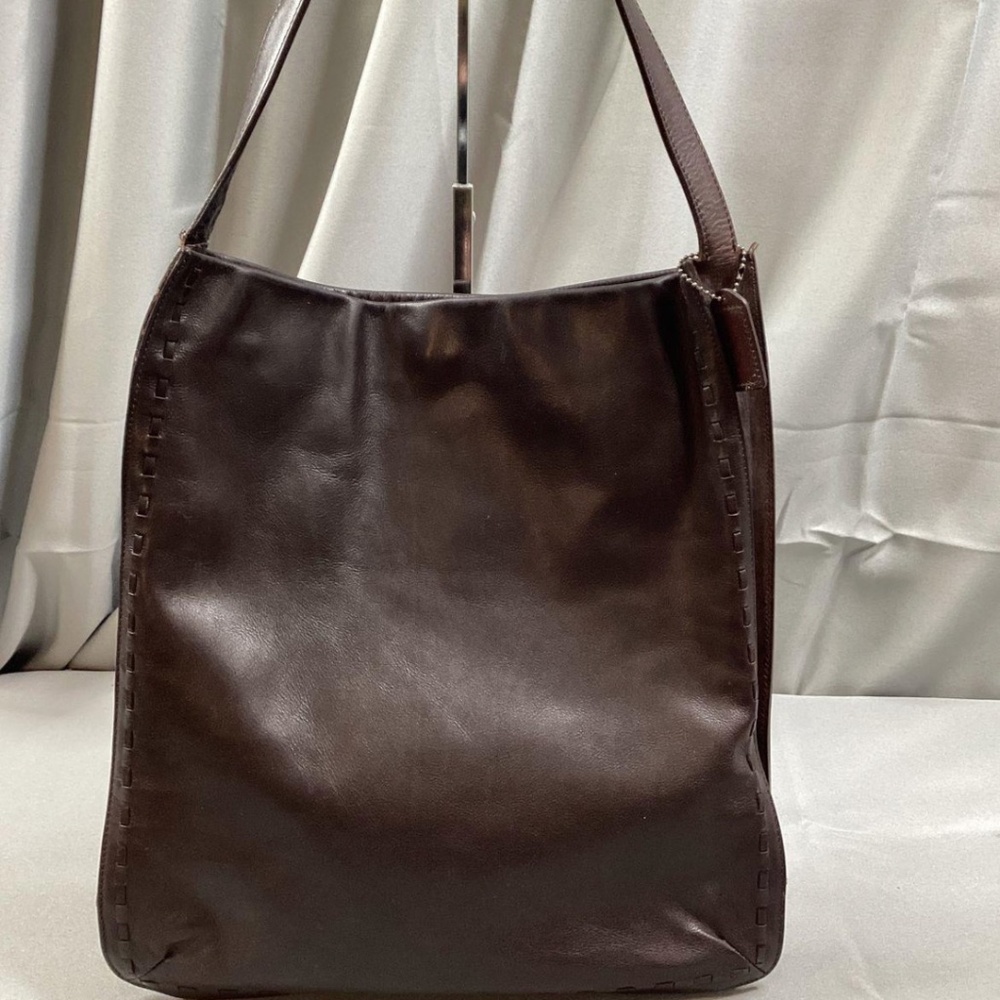 AUTHENTICATED *COA* VINTAGE COACH Brown Calf Leather Satchel/Shoulder/Handbag